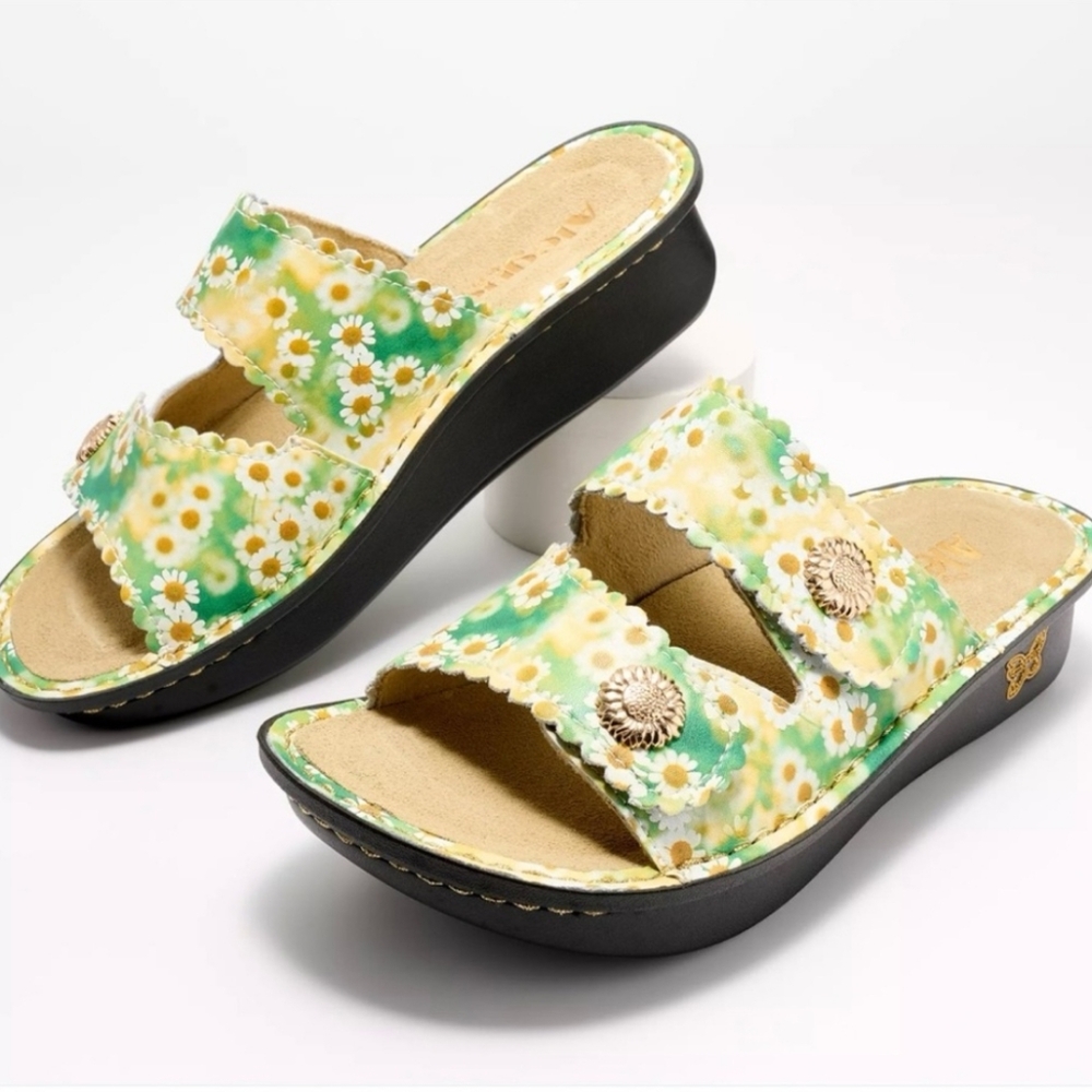 Alegria Sandra Coming Up Daisies Slide Sandals Size Euro 40